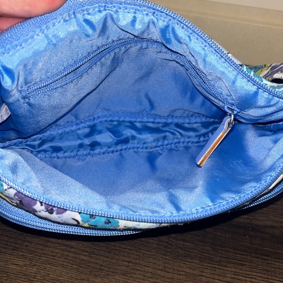 Vera Bradley Bundle Blueberry Blossom Crossbody, Wristlet , ID Key Chain Bags - Picture 12 of 16